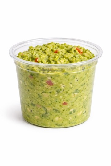 Un bote de 32 oz de guacamole fresco de B&C
